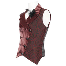 Load image into Gallery viewer, WT07802 red Gothic embroidered contrasting colors waistcoat
