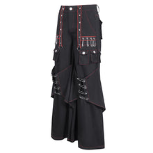 Load image into Gallery viewer, PT245 Twill material contrasting red thick thread wide leg men's pants