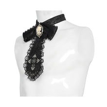 Load image into Gallery viewer, AS28901 Glossy pleated Gothic collar and bow tie