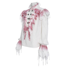 Load image into Gallery viewer, SHT163 Hand-Painted Burgundy Long-Sleeve Shirt with Double-Layer Mesh