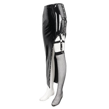 Load image into Gallery viewer, SKT178 Irregular patent leather skirt