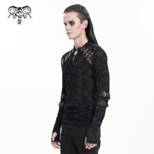 Load image into Gallery viewer, TT282 Tie-dyed velvet mesh long-sleeved T-shirt
