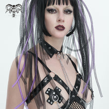 Load image into Gallery viewer, AS147 Faux Leather Studded Choker With Chain And Blooddrop