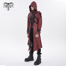 Load image into Gallery viewer, CT27902 Punk-Style Long Leather Coat with Hood