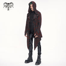 Load image into Gallery viewer, CT21802 Red punk hooded knitted men's jacket
