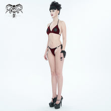 Load image into Gallery viewer, SST02502 red Pentagram Velvet sexy lingerie