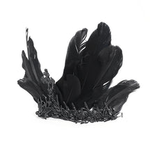 Load image into Gallery viewer, AS183 black feather crown