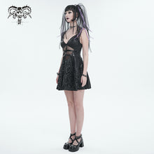 Load image into Gallery viewer, SKT173 Pentagram Printed Hollow Out Lace up Suspender Skirt