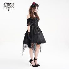 Load image into Gallery viewer, SKT21601 Cashew Jacquard puffy dress with suspenders