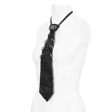 Load image into Gallery viewer, AS148 Ripped skull tie with metal buckle on both sides