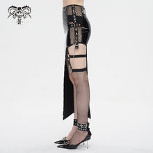 Load image into Gallery viewer, SKT178 Irregular patent leather skirt
