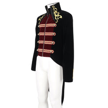 Load image into Gallery viewer, CT20801 Black Embroidered Stand Collar Tuxedo Men's Dress Jacket