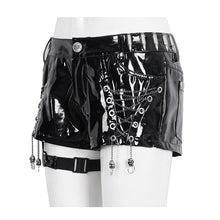 Load image into Gallery viewer, PT237 Glazed leather low-rise shorts