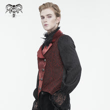 Load image into Gallery viewer, WT07802 red Gothic embroidered contrasting colors waistcoat