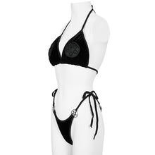 Load image into Gallery viewer, SST02501 Black Pentagram Velvet sexy lingerie