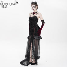Load image into Gallery viewer, ESKT072 Sequined embroidered mesh suspender trailing dress