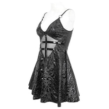 Load image into Gallery viewer, SKT173 Pentagram Printed Hollow Out Lace up Suspender Skirt