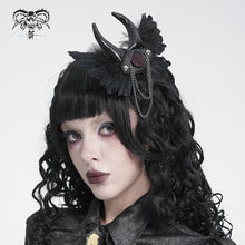 Load image into Gallery viewer, AS303 Demon One-Eyed Black Wing Hairclip