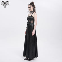 Load image into Gallery viewer, SKT229 Punk halter neck rubberized floral dress