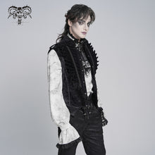 Load image into Gallery viewer, WT106 Paisley Jacquard Velvet Gothic Vest