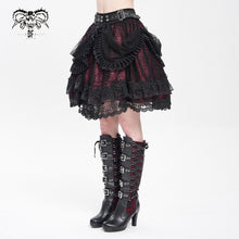 Load image into Gallery viewer, SKT23902 black and red Lolita short puffy skirt