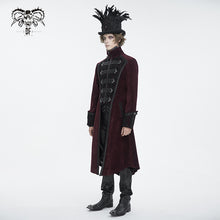 Load image into Gallery viewer, CT23802 Wine Men long chenille coat