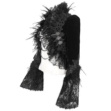 Load image into Gallery viewer, ECT015 Gothic Feather Ultra Short Women's Dress Jacket