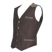 Load image into Gallery viewer, WT08702 Brown Steampunk gentleman striped vest