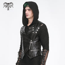Load image into Gallery viewer, WT080 Faux cracked leather punk vest