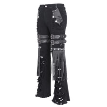Load image into Gallery viewer, PT247 Punk ripped tassel men pants