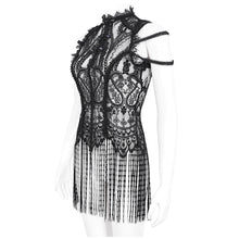 Load image into Gallery viewer, TT269 Gothic Sleeveless Tasseled Women's T-Shirt
