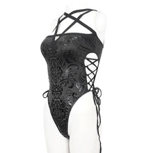 Load image into Gallery viewer, SST021 Pentagram Embossed Strappy One-Piece Swimsuit