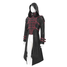 Load image into Gallery viewer, CT27901 Punk-Style Long Leather Coat with Hood