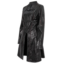 Load image into Gallery viewer, CT21301 Irregular rubberized faux leather contrasting stripe jacket