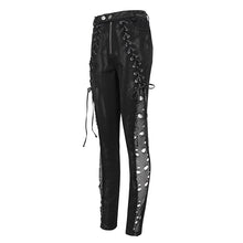 Load image into Gallery viewer, PT210 punk ripped mesh lace up trousers