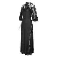 Load image into Gallery viewer, SKT172 Gothic High Slit Lace Asymmetric Long Dress