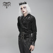 Load image into Gallery viewer, SHT149 Embossed Velvet Gothic Long Sleeve Shirt