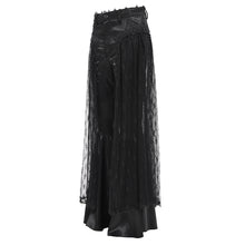 Load image into Gallery viewer, EPT018 Sexy women stage performance mesh Gothic mid-rise flared pants