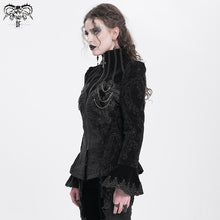 Load image into Gallery viewer, CT25801 Gothic round stand collar velvet coat