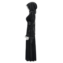 Load image into Gallery viewer, CT26001 Gothic shiny velvet halterneck hooded jacket