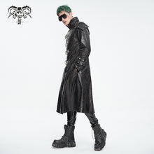 Load image into Gallery viewer, CT22301 Cracked leather stand collar long men's jacket