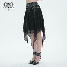 Load image into Gallery viewer, SKT168 Punk Irregular Mesh Skirt