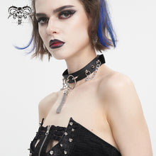 Load image into Gallery viewer, AS161 Fringe chain punk choker