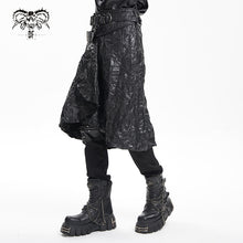 Load image into Gallery viewer, SKT227 Punk Men's Wrinkled Leather kilt
