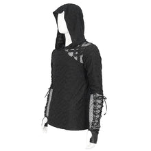 Load image into Gallery viewer, TT251 Punk wild grain knitted hooded men's T-shirt