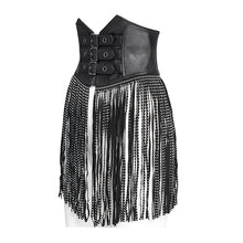 Load image into Gallery viewer, AS226 Sequined long tassel punk corset