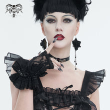 Load image into Gallery viewer, GE007 Gothic sexy women rose lace short gloves