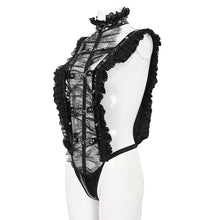 Load image into Gallery viewer, SX021 Lace ruffled sexy underwear jumpsuit