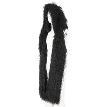 Load image into Gallery viewer, AS171 Dark wool hooded scarf