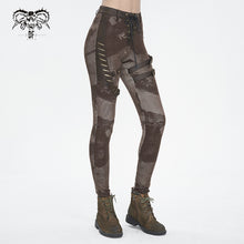 Load image into Gallery viewer, PT24002 Brown Women cloud point stretchy cracked knit leather leggings
